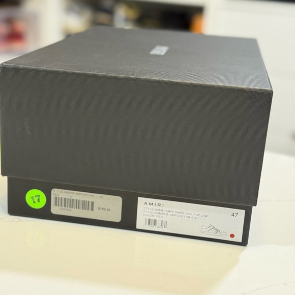 AMIRI Snake Skeleton Red and Black Men's Sneakers - Size 15 - Picture 3 of 11